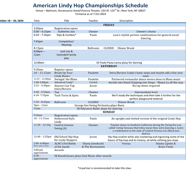 ALHC 2024 Schedule with QR codes